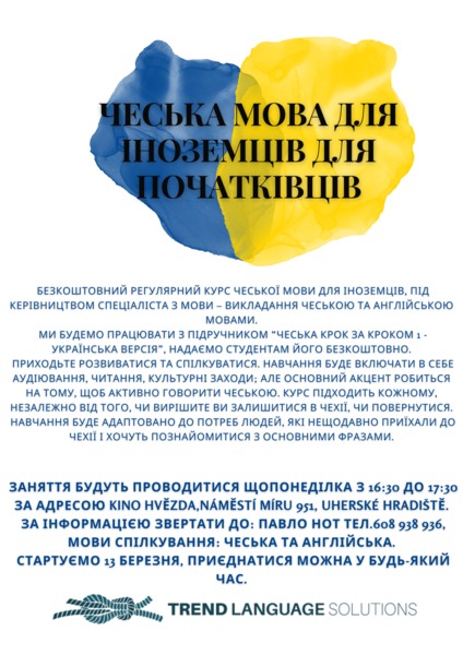 Nabídka jazykových kurzů češtiny pro Ukrajince