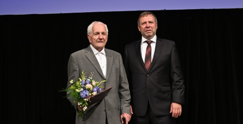 PhDr. Josef Jančář, CSc. s panem starostou Ing. Stanislavem Blahou