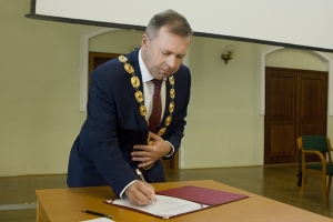 Ustavujícího zasedání zastupitelstva města 17. října 2022 - složení slibu Ing. Blaha